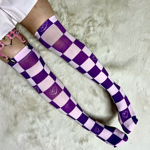 Checker Hearts Sock