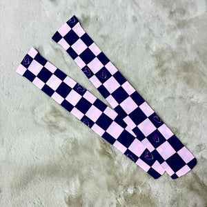 Checker Hearts Sock