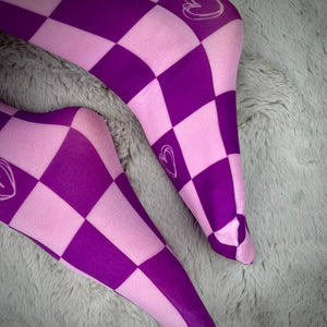 Checker Hearts Sock
